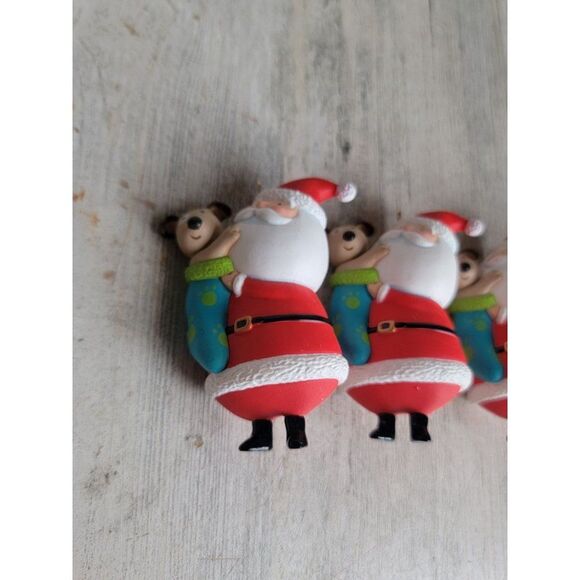 Hallmark 2012 stocking stuffer puppy Santa Claus ornament Xmas set - Picture 2 of 8